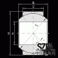 關(guān)節(jié)軸承 GE10-PB, 根據(jù) DIN ISO 12 240-1 標(biāo)準(zhǔn)，尺寸系列 K，需維護(hù)
