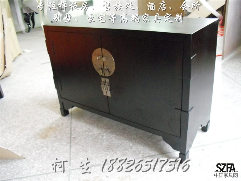 床頭柜、矮柜、餐邊柜、新中式家具、樣板房家具、中式家具、深圳家具廠 18826517516 柯生 (1)
