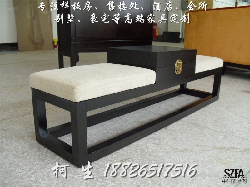 羅漢床、新中式沙發(fā)、新中式家具、樣板房家具、中式家具、深圳家具廠 18826517516 柯生 (2)