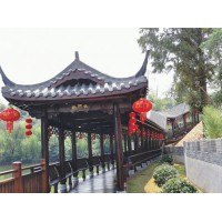 防腐木長廊，風雨連廊，園林廊架，產(chǎn)品規(guī)格多樣，可來圖定制